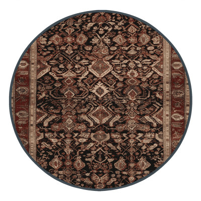 Machine Washable Persian Brown Area Rug
