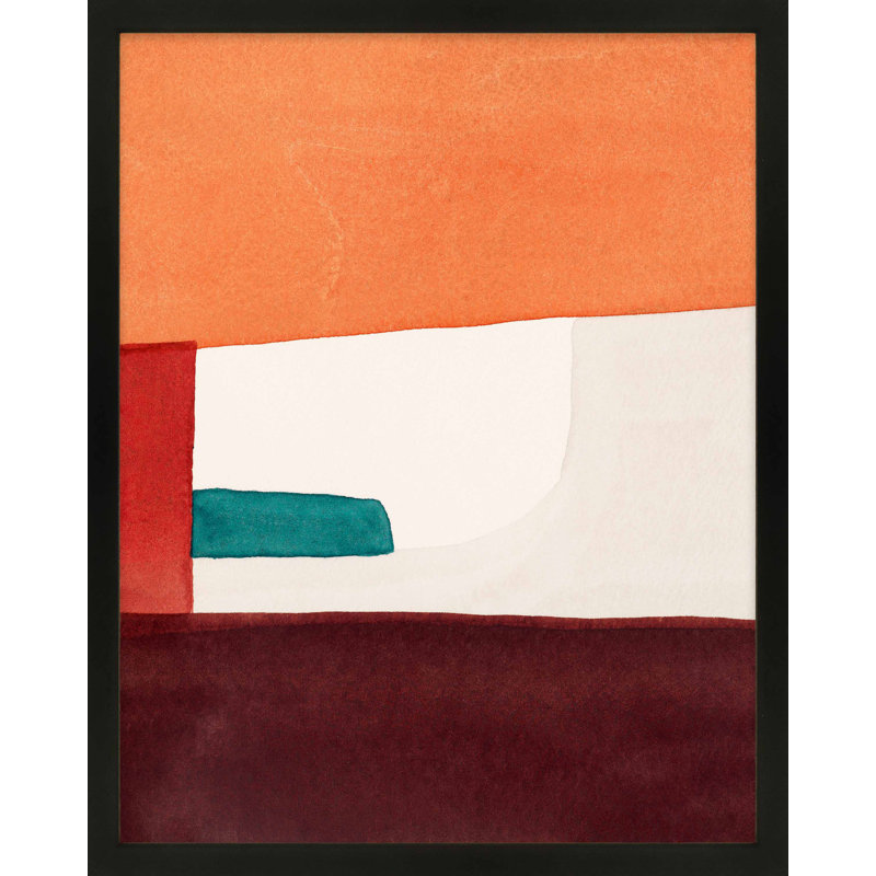 Red Undertones Print by Julia Balfour, 20" H x 16" W x 1.25" D, Black Picture Framed Paper
