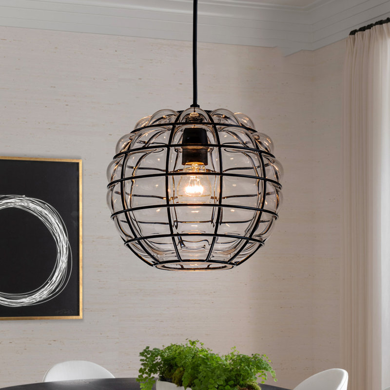 Luminaire suspendu sphérique 9 po