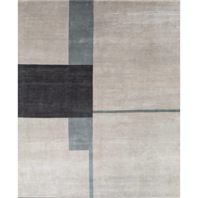 Modern Edit Hand Knotted Wool Oriental Rug