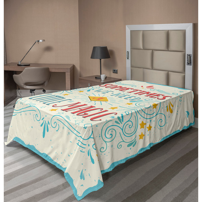 Multicolore Ambesonne, Drap plat pour lit simple