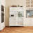 Freestanding Kitchen Sideboard with Wheels and Adjustable Shelves