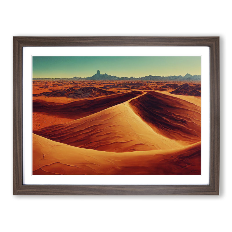 Unforgettable Desert - Framed Print, 25cm H x 34cm W x 2cm D, Walnut