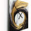 Golden Wave Reflections IV - Horloge murale abstraite surdimensionnée-99634946