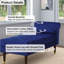 Chaise longue bleue en sherpa