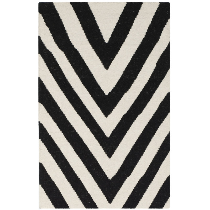 Mcnair Chevron Wool Hand Woven Area Rug, Rectangle 122 x 183 cm