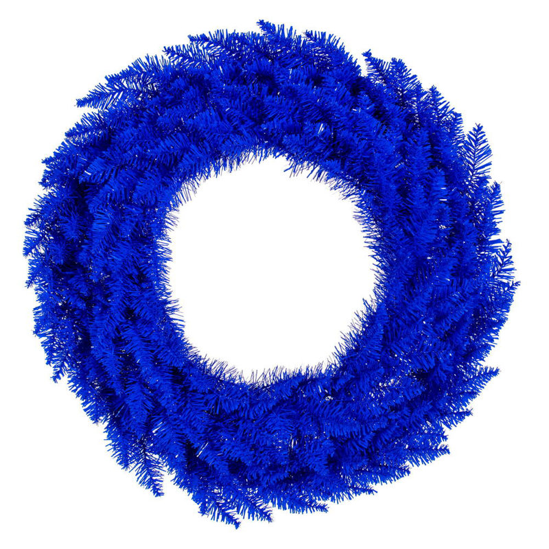 Pine Christmas Wreath, Blue, 30" H x 30" W x 30" D