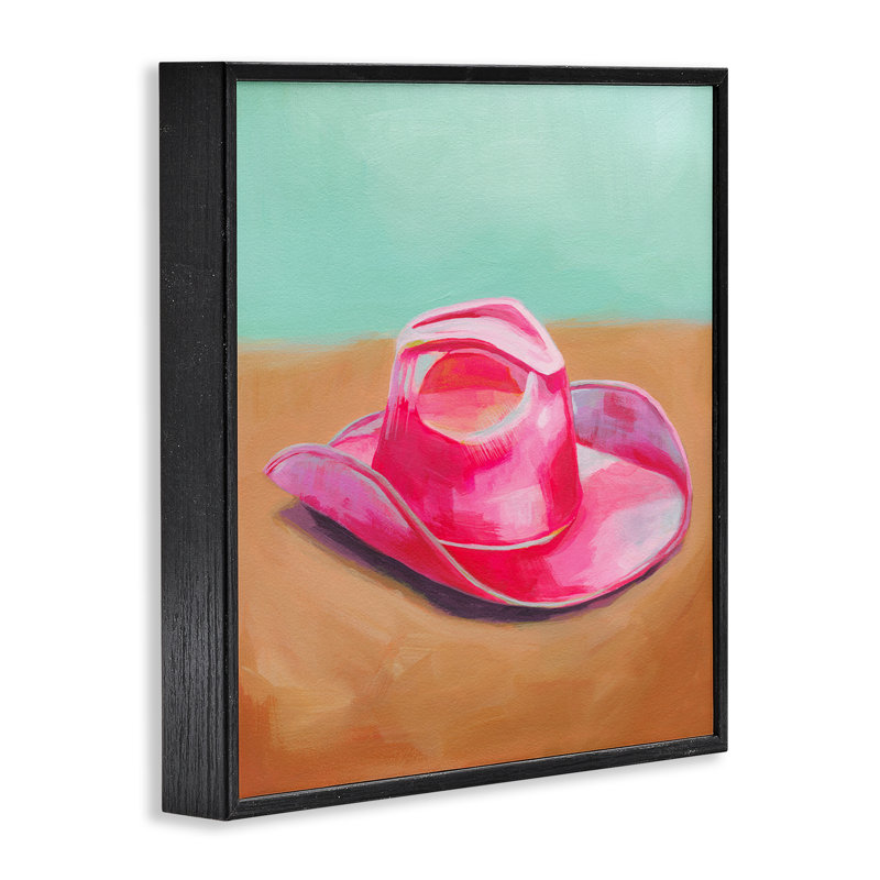 Art de la giclée rose encadrée par Grace Popp, Giclée encadrée noir minuit, H 12 po x l 12 po