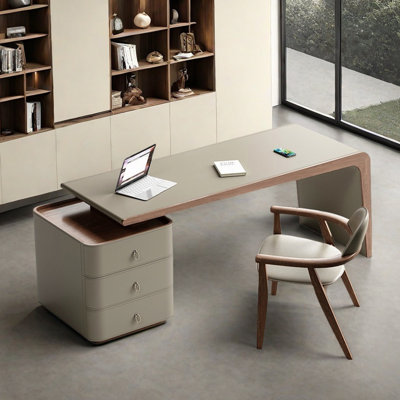 Table de bureau en cuir Saddle