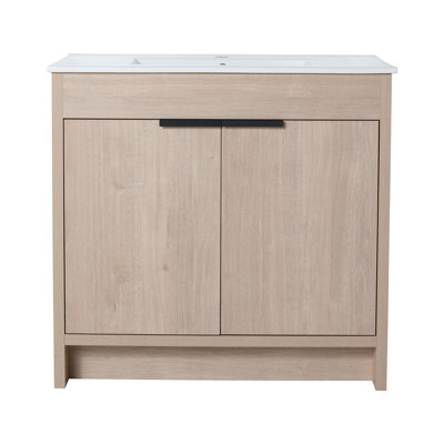 36" Freestanding Bathroom Vanity & 2 Soft-Close Cabinet Doors ((KD-PACKING),Only Including Cabine