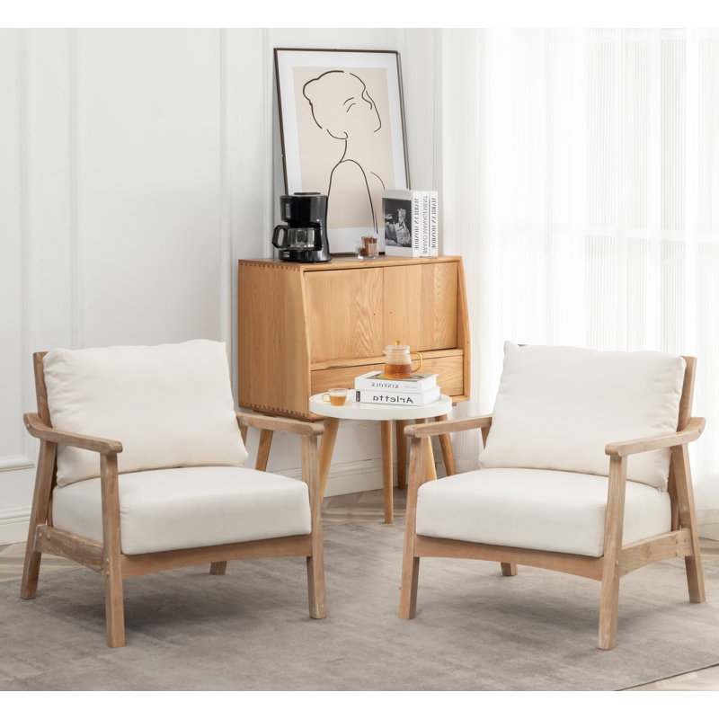 Fauteuil Itzhak, Mélange de lin blanc