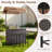 Outdoor Tiki Bar Set, Phuket 3-Piece Wicker Island Bar With Canopy, Patio Bar Table With 2 Stools