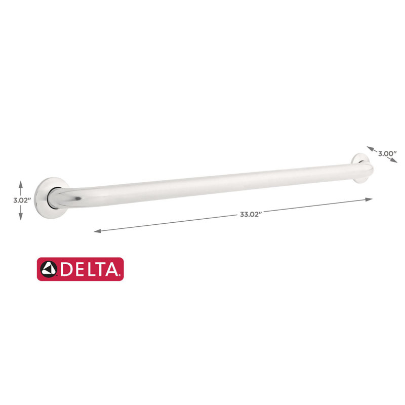 Concealed Mounting Grab Bar, 48", Stainless Steel