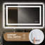 Miroir intelligent de salle de bain 40X32 pouces, luminosité réglable, température de couleur 3000K - 6000K, brouillard, compatibilité de l'interrupteur mural, verre trempé 5Mm, Ul de 10% à 100% 3 options de température,-629887484