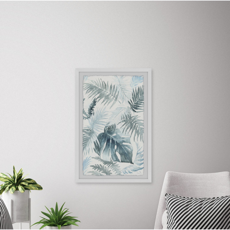 Feather Palms by Parvez Taj - Single Picture Frame Painting, 45 cm H x 38 cm W