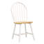De 4 chaises - brun naturel et blanc, pieds d'appoint en angle 4 de style simple