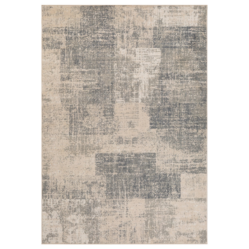 Tapis décoratif beige / gris Nemahan, Rectangle 1 pi 10 po x 2 pi 11 po