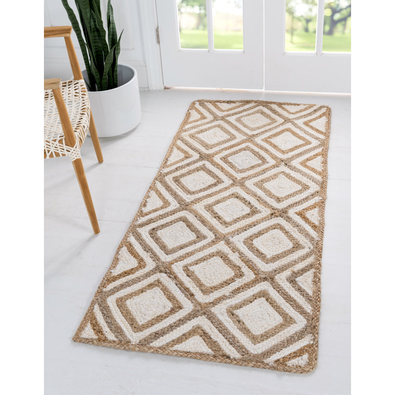 Jereck Cotton Geometric Indoor Rug, Runner 2'7" x 6'1"