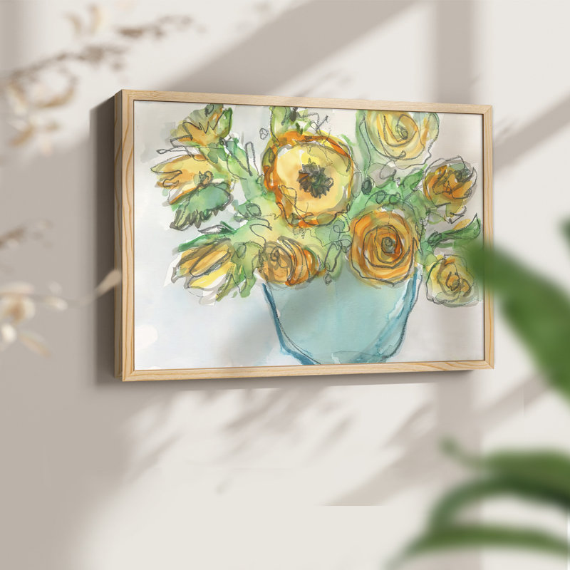 Printemps, accent floral II, reproduction encadrée, H 8 po x l 10 po, Naturel
