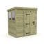 Total Sheds 6ft x 4ft Pent Garden Shed - Single Door - With Windows - Pressure Treated Timber - UK Manufactured