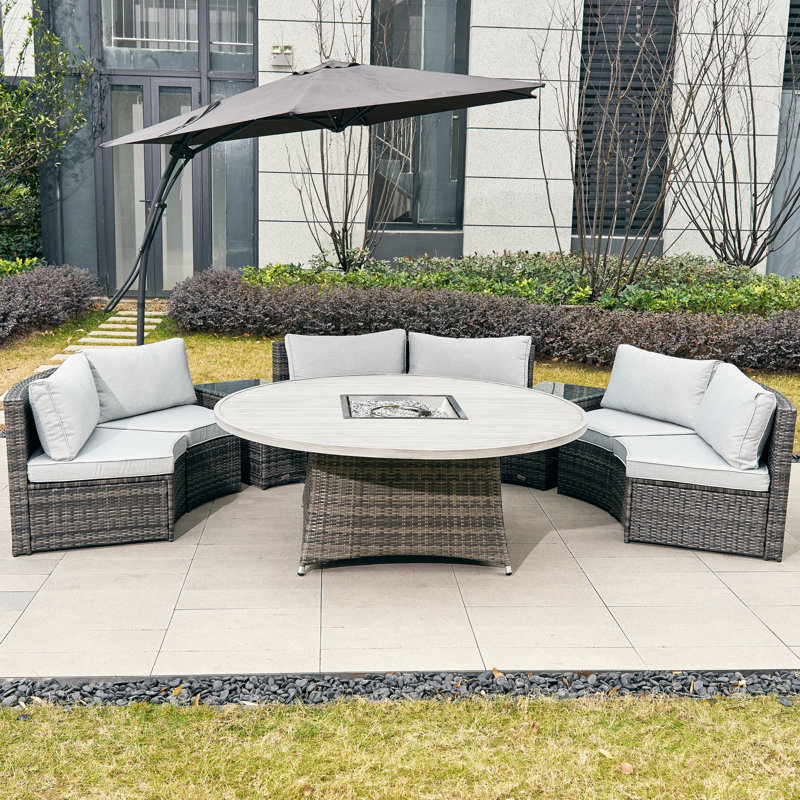 6 - Person Patio Conversation Sets with Cushions