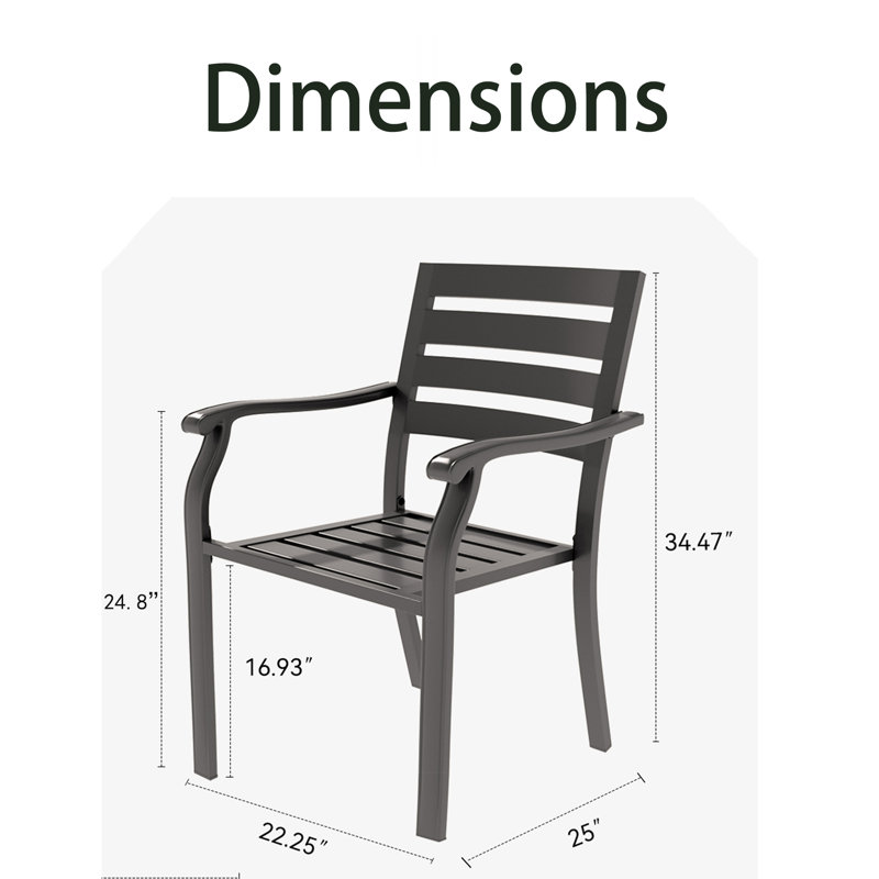 Ensemble de 2 chaises d'extérieur, Noir