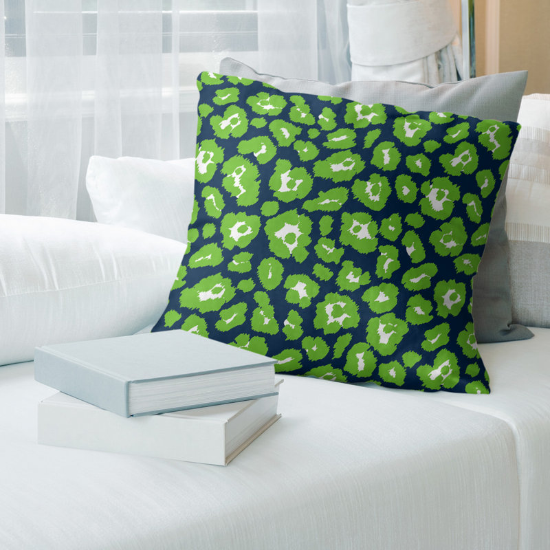 Square Pillow Cover, 16" x 16", Cotton Twill, Blue/Green