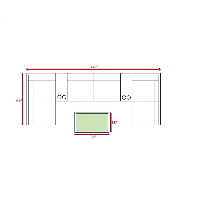 Ensemble de conversation d'extérieur en osier pour 4 personnes - Pré-assemblé avec coussins