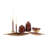 Sharma Crimson Gold Slanted Vase Large