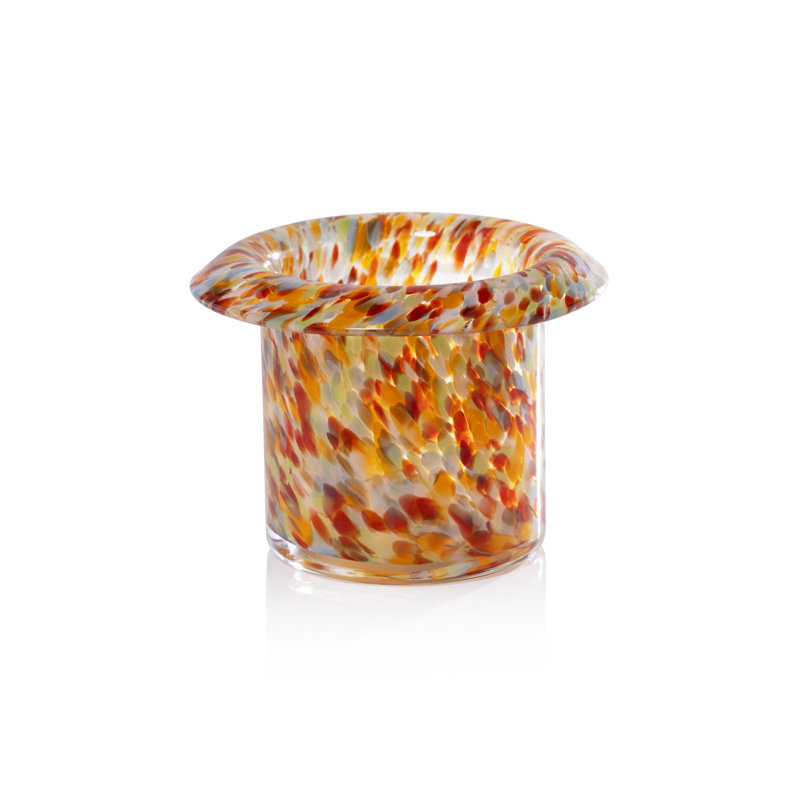 Ensemble de porte-bougie / vase 4 pièces Celia, Tons d'ambre