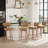 Modern Swivel Upholstered Counter Stools with Metal Frame-2032119219