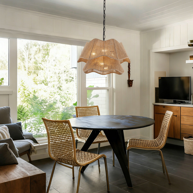 5-Light Hand-Woven Hemp Rope Chandelier