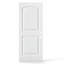 Porte d'entrée extérieure moulée, 32 po x 80 po, cintrée, apprêtée blanche, à deux panneaux en acier texturé, avec trou pour serrure.-130095467