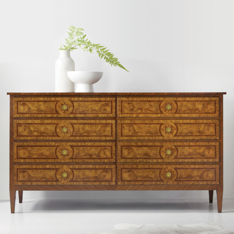 Modern History Solid Wood 72'' W 8 - Drawer Dresser