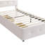 Upholstered European Single Metal Drawers Bed