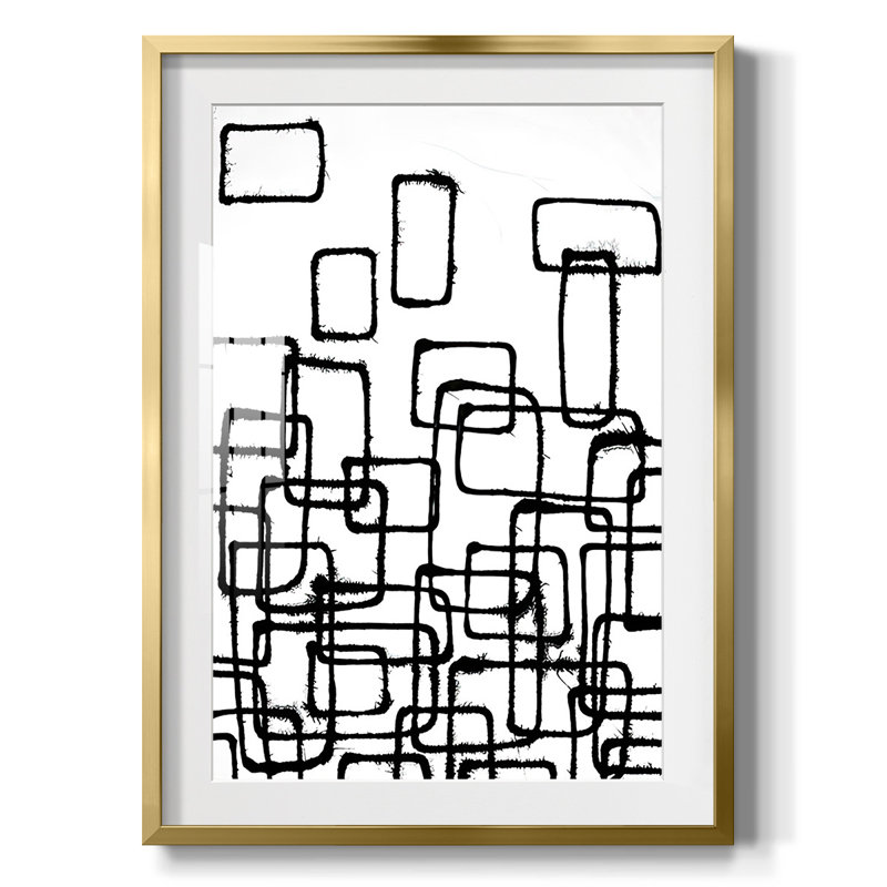 Effervescence linéaire imprimée I - impression encadrée, H 25,5 po x l 17,5 po