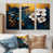 Toile naturelle avec cadre flottant
