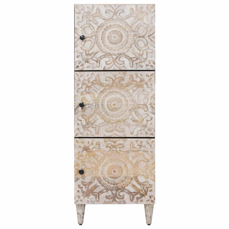 Solid Wood Rectangle Accent Cabinet
