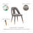 Neda Modern Velvet Upholstered Elm Wood Dining Side Chair in Gray-91028775