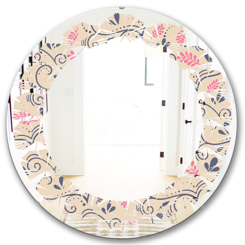 Miroir mural sans cadre botanique à motif botanique x maison american, H 31,5 po x l po