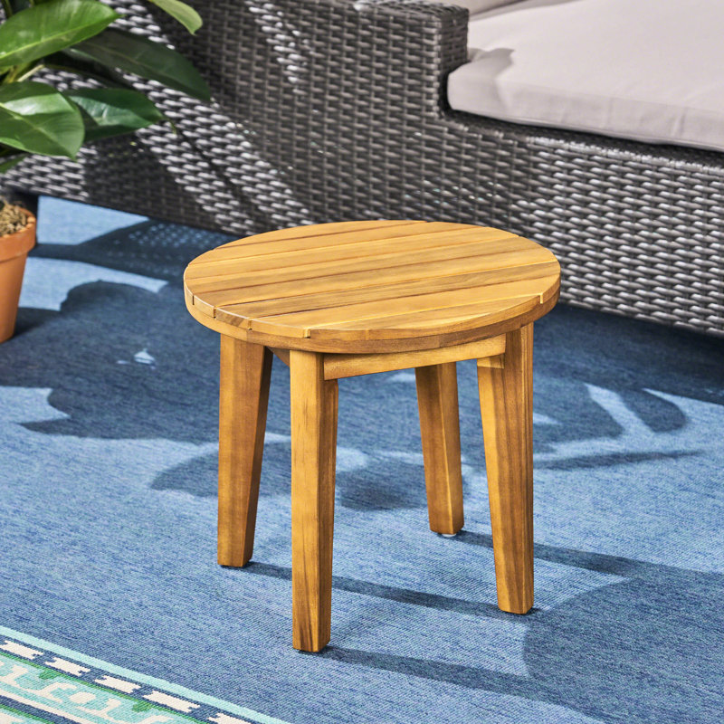 Table d'appoint 16 po en bois, finition, table Charisma rustique en design, résistante aux intempéries