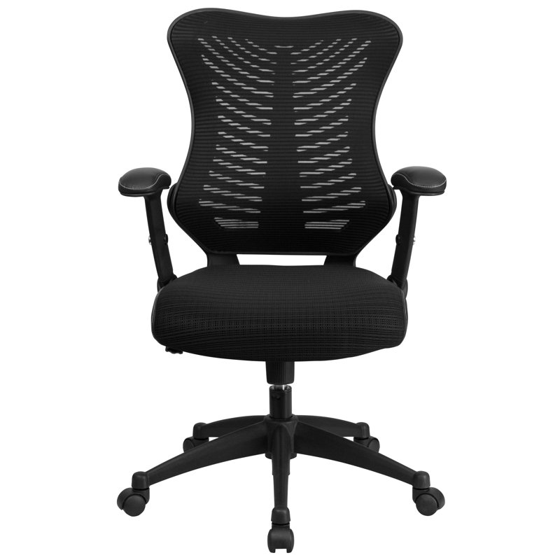 High Back Designer Mesh Executive Swivel Ergonomic Office Chair with Adjustable Arms, Black