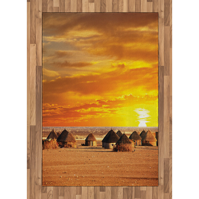 Farm House High Density Long Fiber Poly Threads Decorative Area Rug Carpet, Rectangle 4' x 5'8"