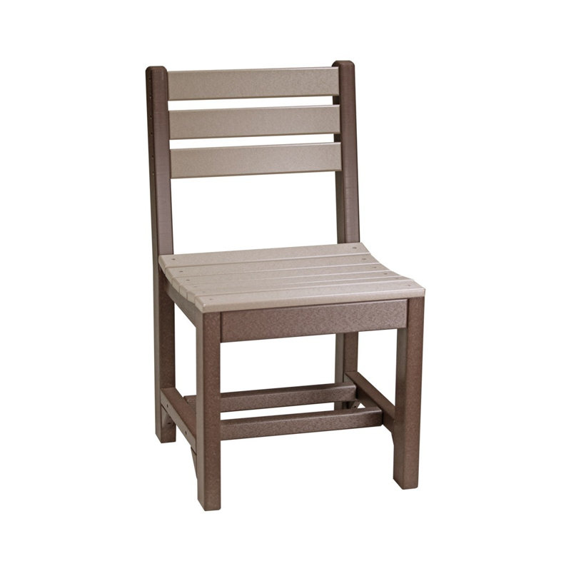Chaise de patio à hauteur de bar island Eldine, Bois vieilli / brun châtaignier