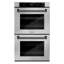 ZLINE 30 in. Autograph Double Wall Oven w/ Air Fry and Self Clean w/ Black Handles-176861433-176861430
