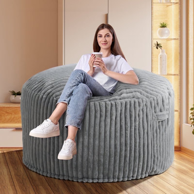 Beautiful Beanbags Childrens Highback Jumbo Cord Beanbag Ready Filled Bean Bags