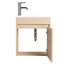 Ensemble de meuble-lavabo simple 17,39 po avec plateau en résine Quenna