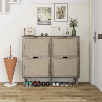 24 Pair Shoe Storage Cabinet
