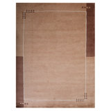 Tapis contemporains 100% laine Choco, faits à la main, forme rectangulaire