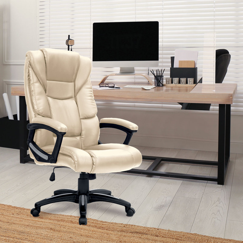 Symple Stuff Executive Chair, Cream